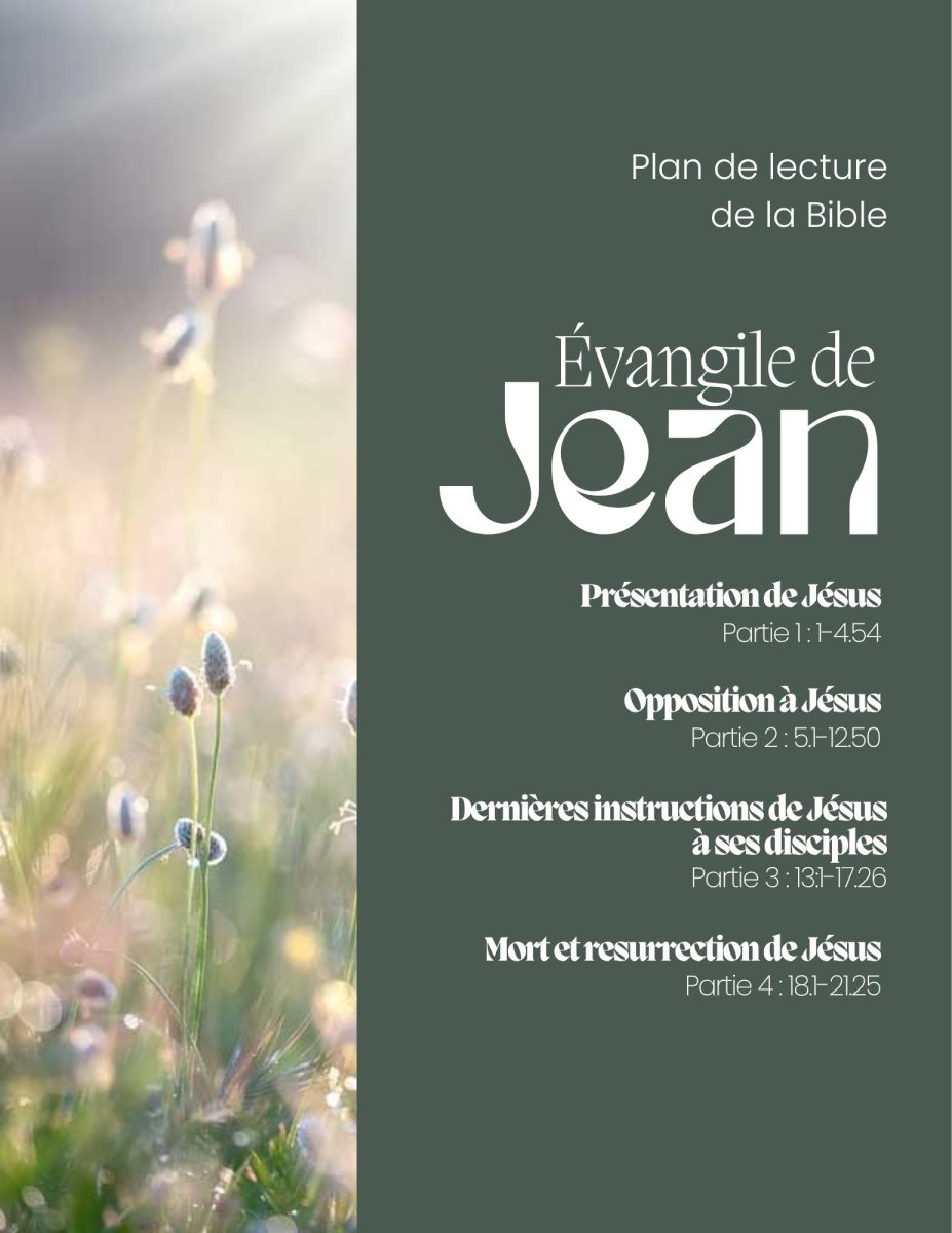 cover Jean Plan de lecture de la Bible- Évangile de Jean